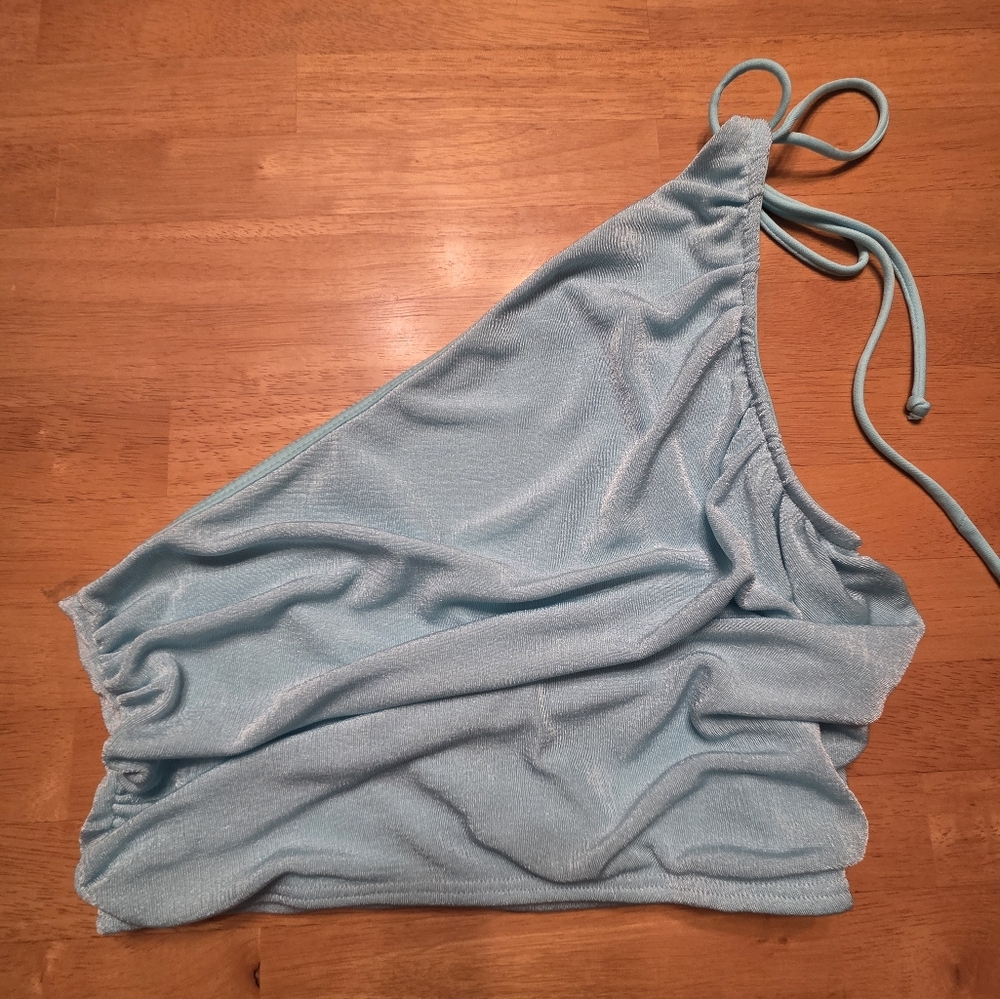 Lucy in the Sky Aqua One Shoulder Top